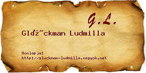 Glückman Ludmilla névjegykártya